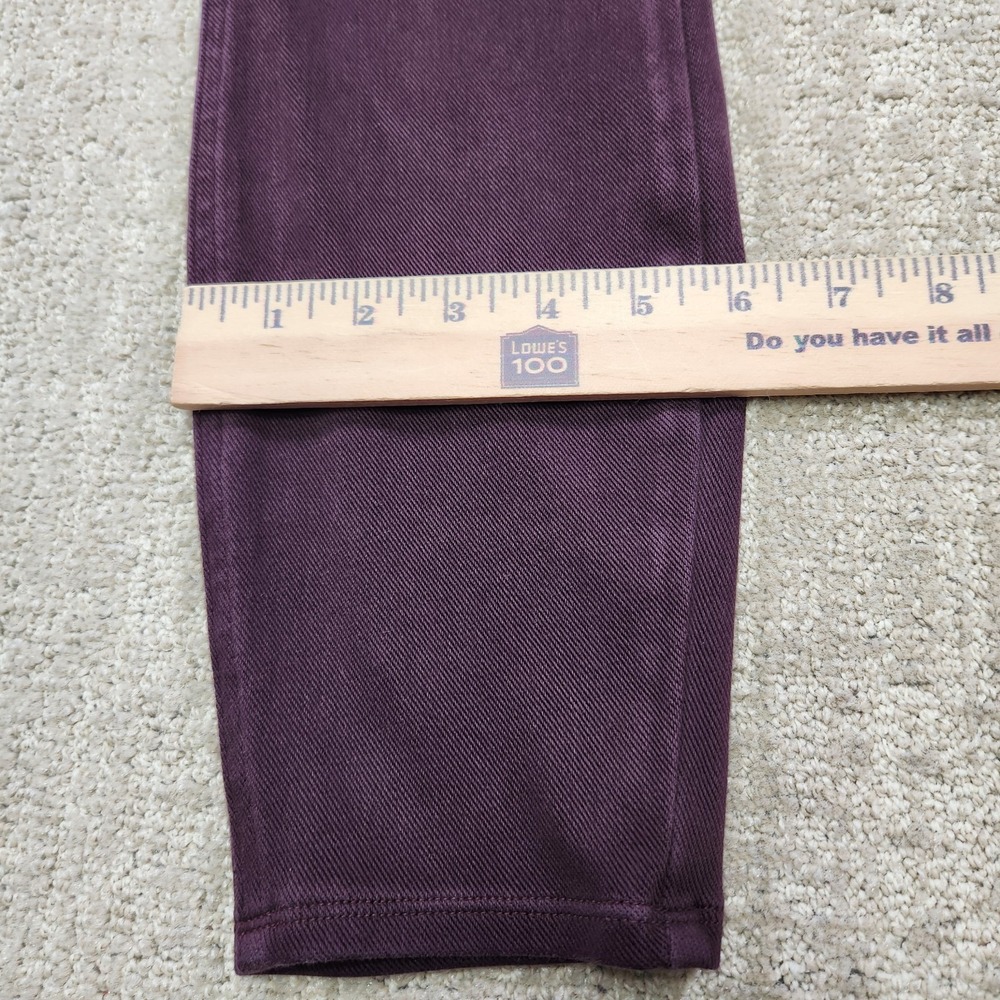 Spanx Pants Women Large Jean-ish Leggings Hi Rise Stretch Shapewear Maroon - Picture 6 of 12